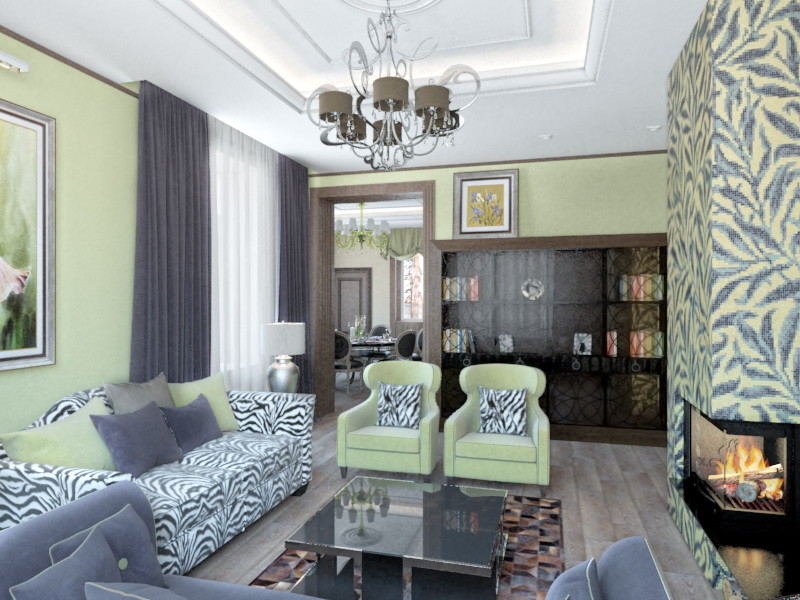 Проект загородного дома в стиле фьюжн.