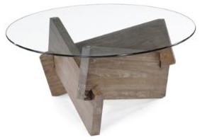 Terria Modern Glass Coffee Table