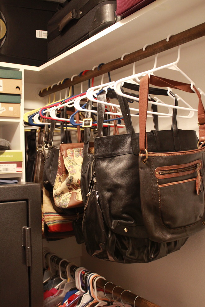 Example of a transitional closet design in Houston