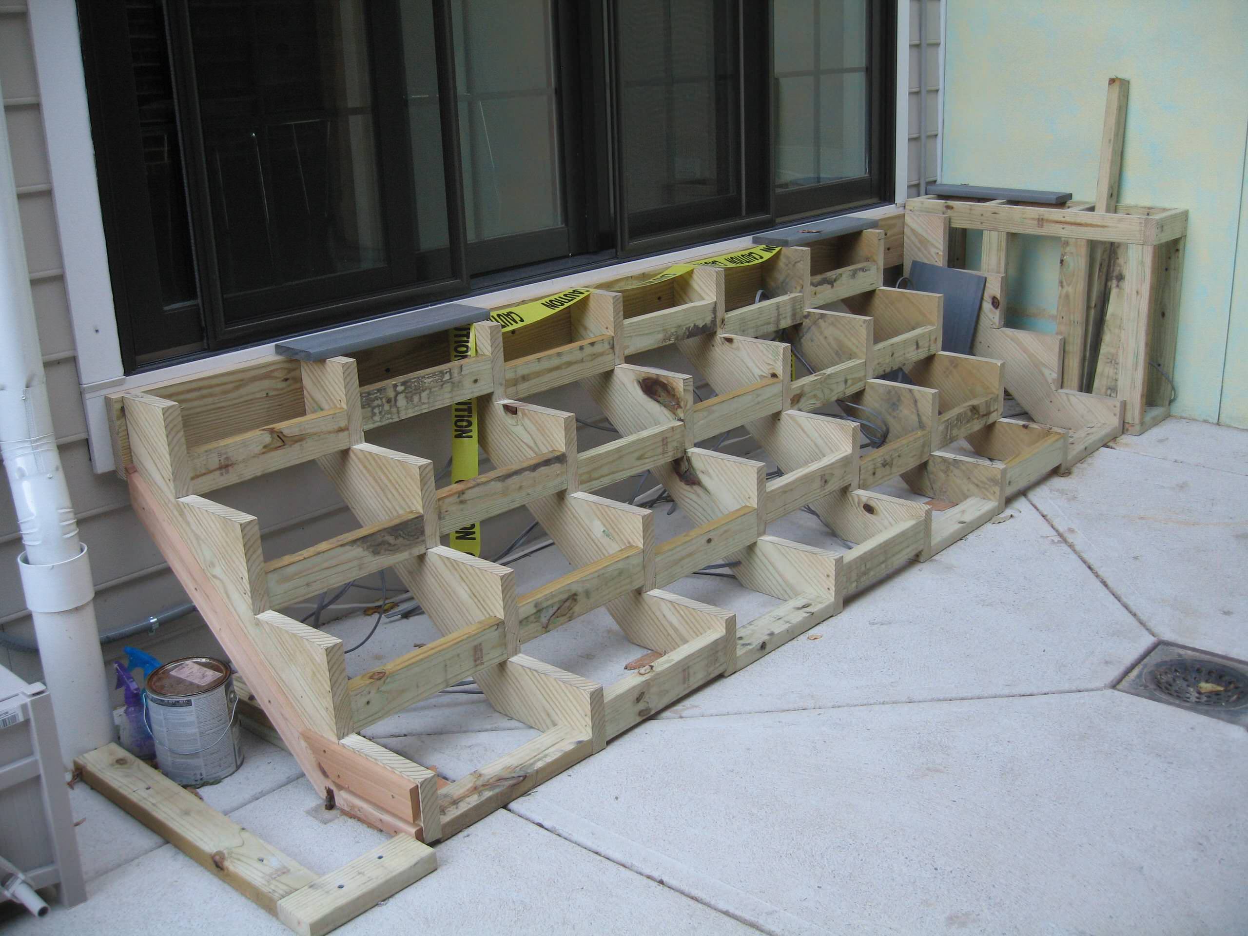 Back yard stairs