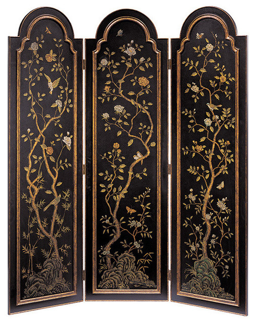 Arched Top Folding Screen Traditional Screens And Room Dividers Arched Top Folding Screen