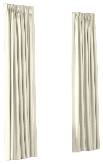 Cream Diamond Pintuck Custom Euro Pleat Drape Single Panel