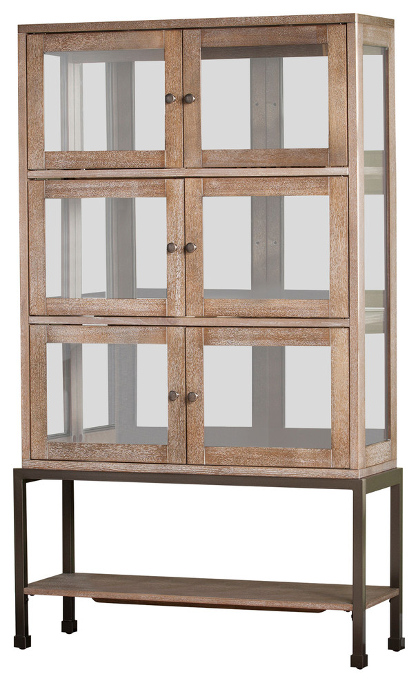 Ormand Lighted Contemporary Curio Farmhouse China Cabinets And Ormand Lighted Contemporary Curio