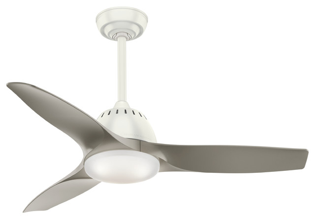 Casablanca 44 Wisp Fresh White Ceiling Fan With Light And Remote