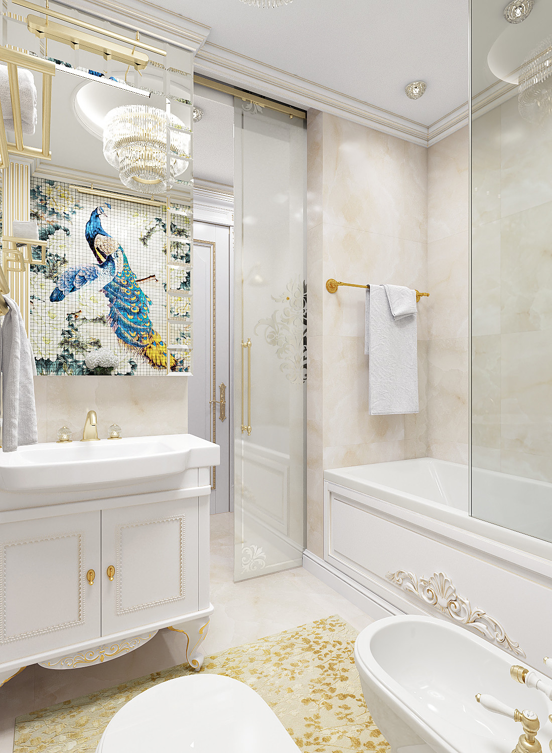 Ванная в классическом стиле