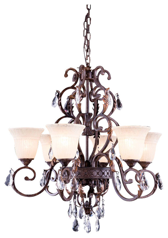 Elegant Lighting 4900 Troy Collection 6Light Pendant Lamp