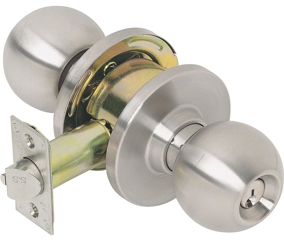 Tell Manufacturing CL100055 Single Cylinder Deadbolt Satin Stainless Steel