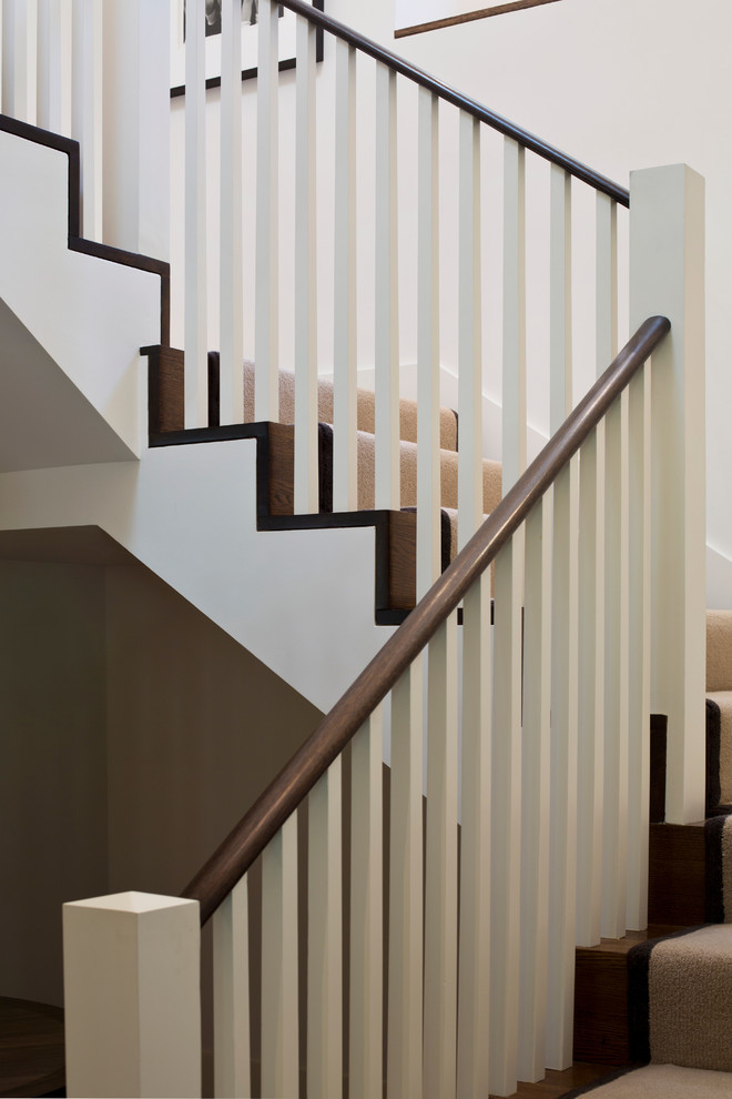 Inspiration for a transitional staircase in San Francisco.