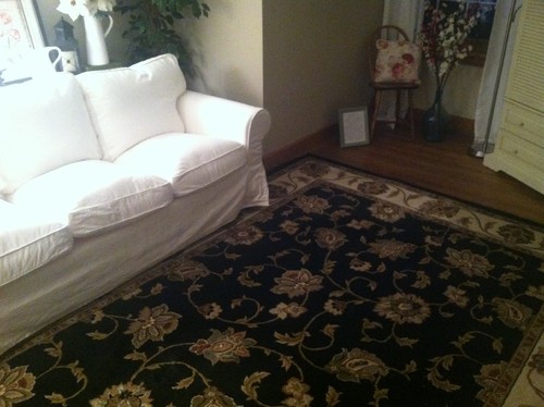 Front door opens in middle of living room, splits room in half!