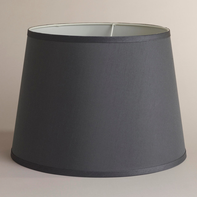 Frosted Gray Faux Silk Table Lamp Shade