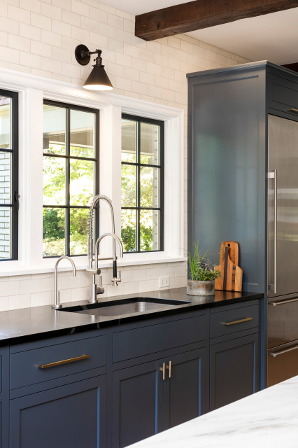 Replacement wood windows country-kitchen