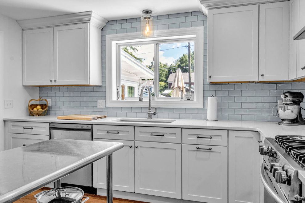 Kitchen - transitional kitchen idea in New York