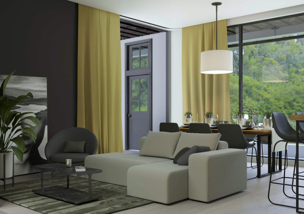 Проект гостинной  загородного дома