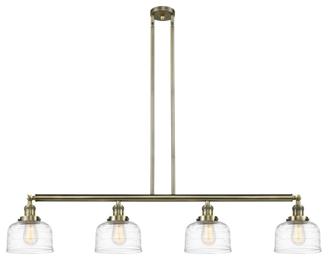 Innovations Bell 4-Light Large Island Light 214-AB-G713, Antique Brass ...