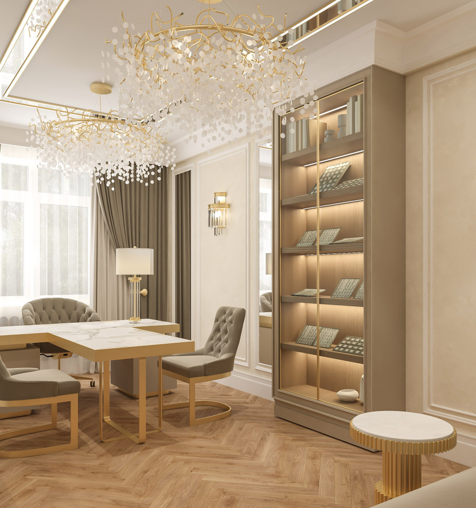Интерьер кабинета - Ювелирного бутика . Таунхаус в КП " Образцово "