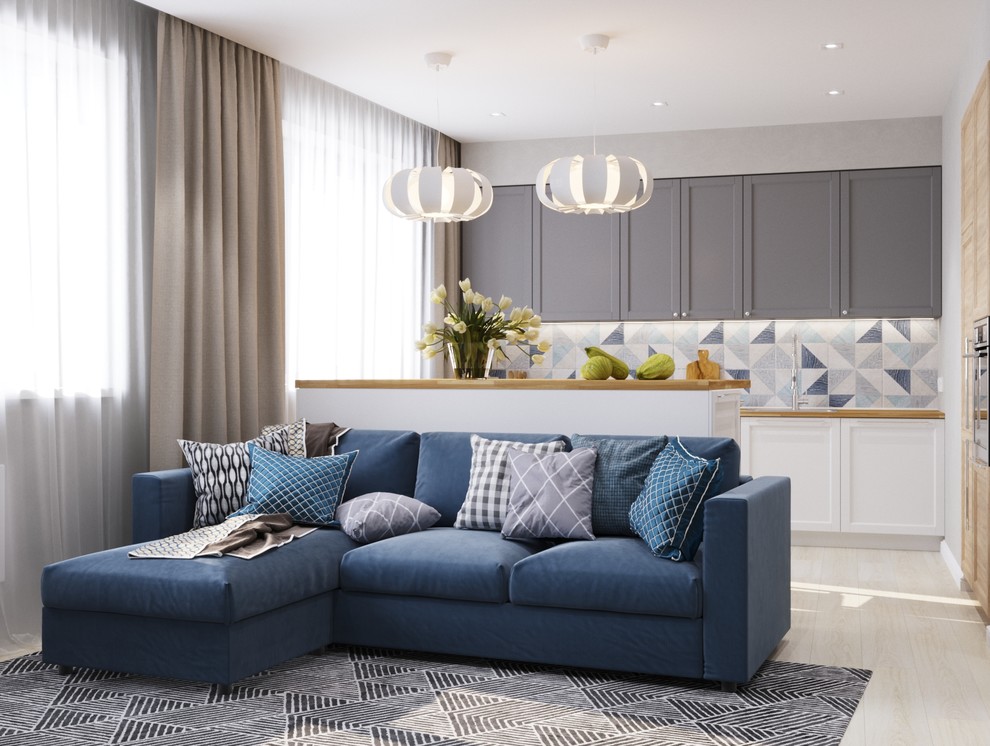 кухня совмещенная с гостиной