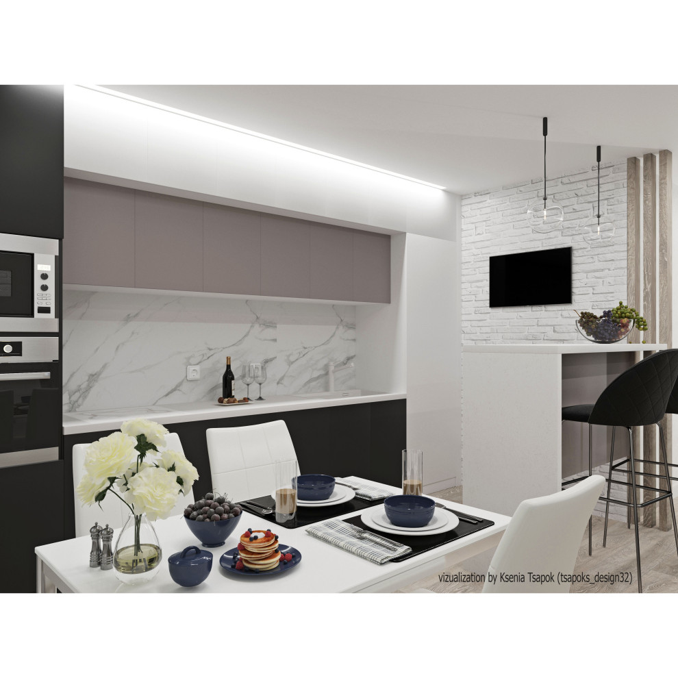 2х-комнатная квартира с объединенной кухней-гостиной