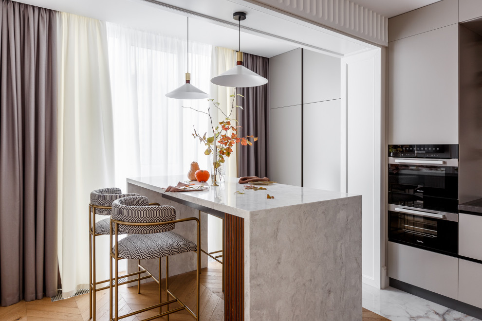 Реализованный дизайн проект квартиры в ЖК "Горный"