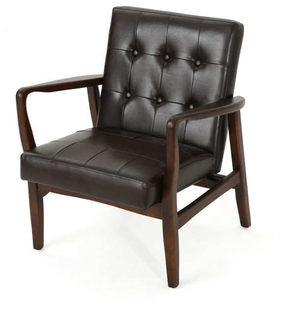 Gdf Studio Callisto Mid Century Modern, Club Chair Leather Look