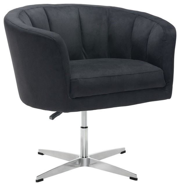Modern Contemporary Urban Living Lounge Room Occasional Chair Black Fabric