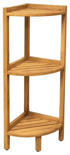 Asta Avila Teak 3 Tier Corner Stand Transitional Towel Racks Stands By Furniture - Wooden Corner Stand Asta Avila Teak 3 Tier Corner Stand Transitional Towel Racks Stands By Furniture - Wooden Corner Stand