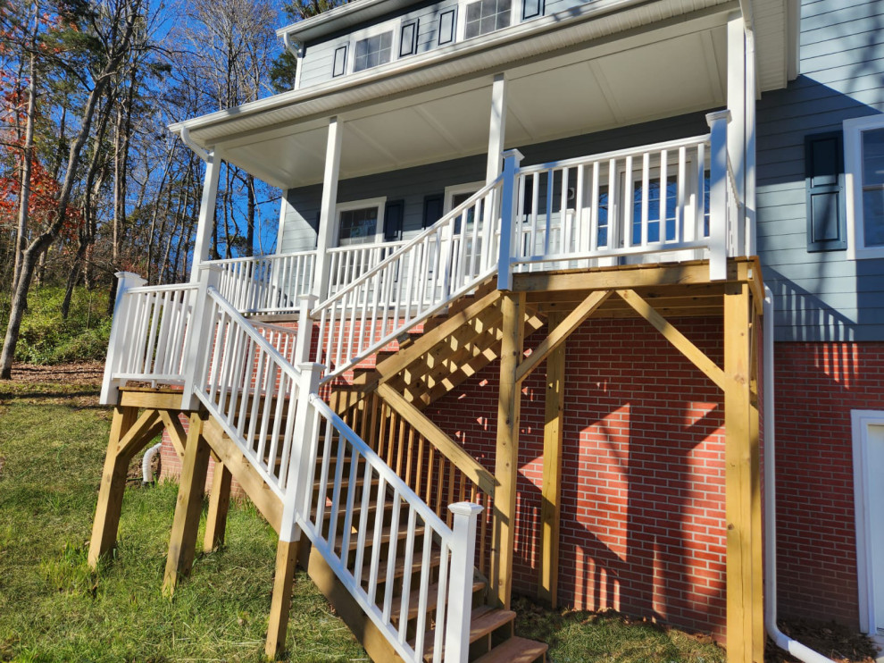 Custom deck stairs