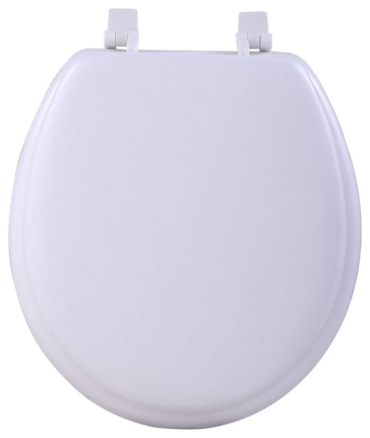 Soft Padded Toilet Seat, White Contemporary Toilet Seats by Brown