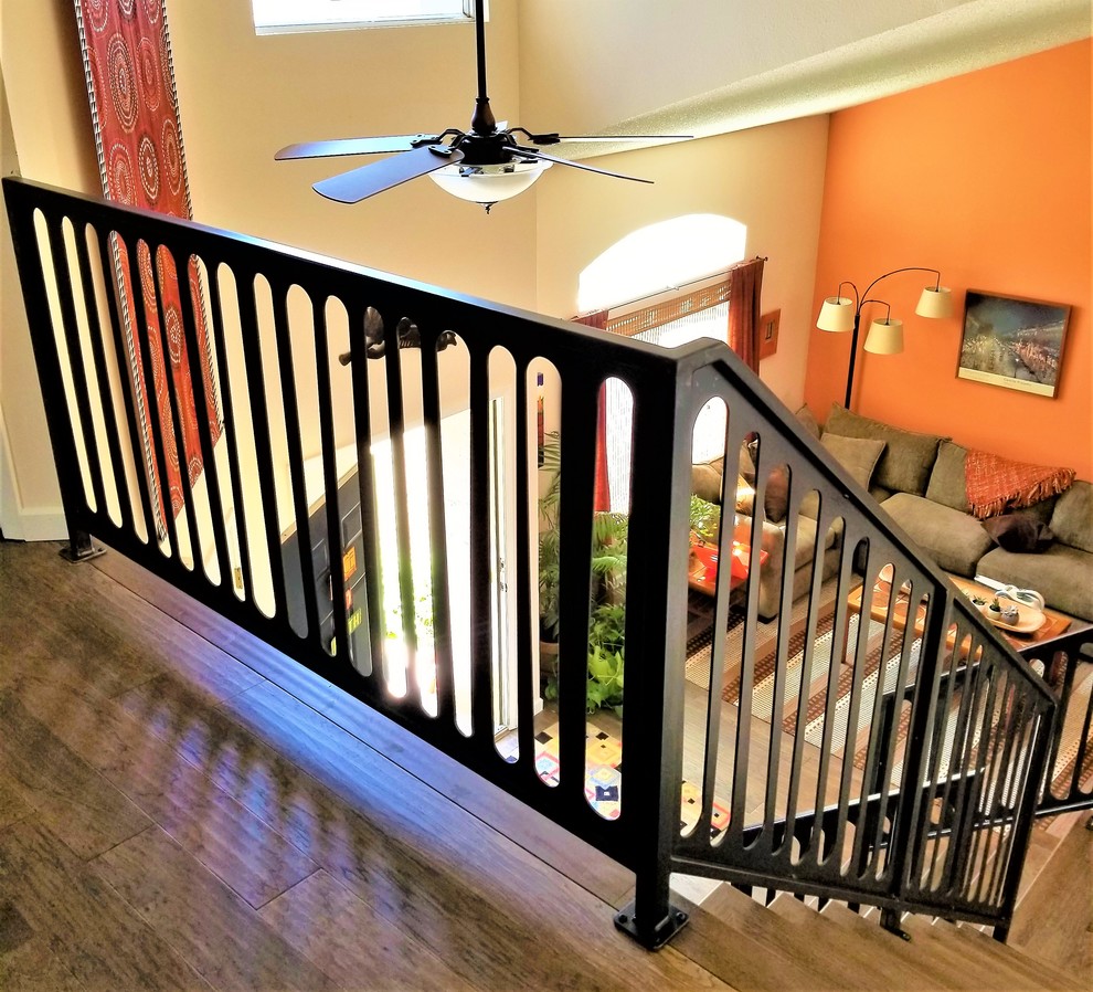 Panel Rialing Custom Panel Railing - Eclectic - Denver - by Rod and Forge | Houzz