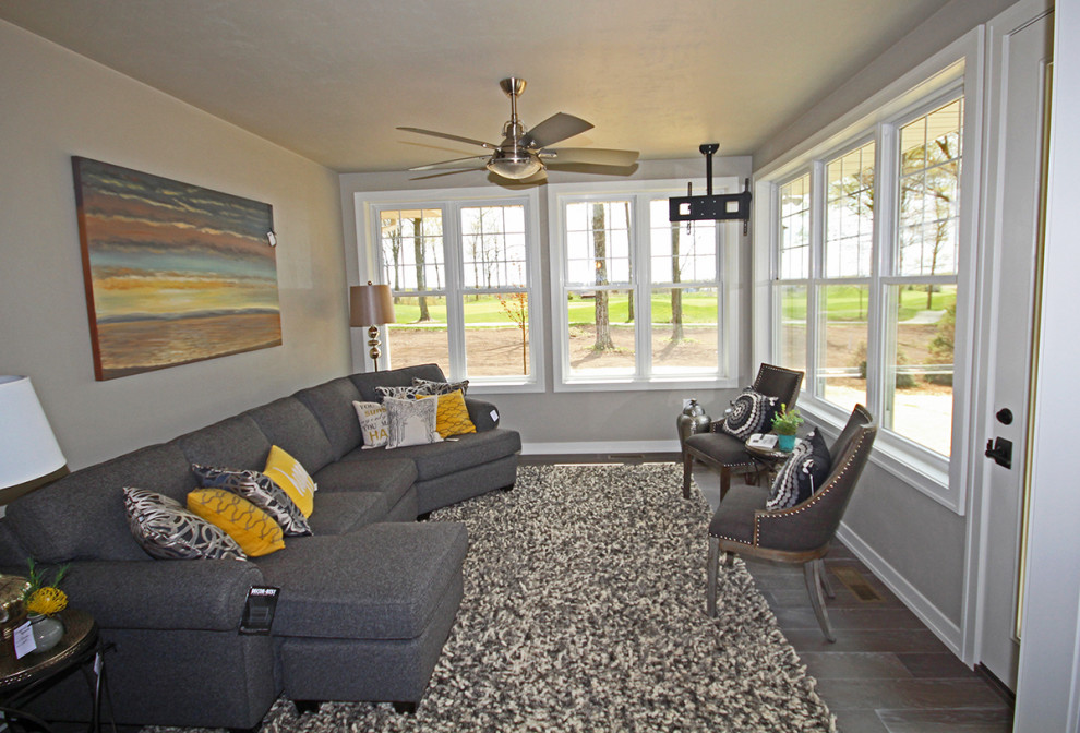 This is an example of a transitional sunroom in Other.