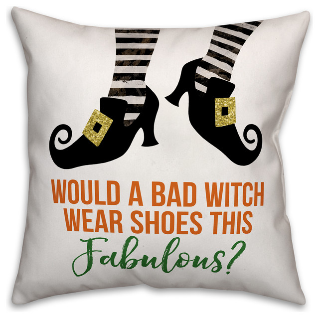 Bad Witch Fabulous Shoes 16"x16" Indoor / Outdoor Pillow