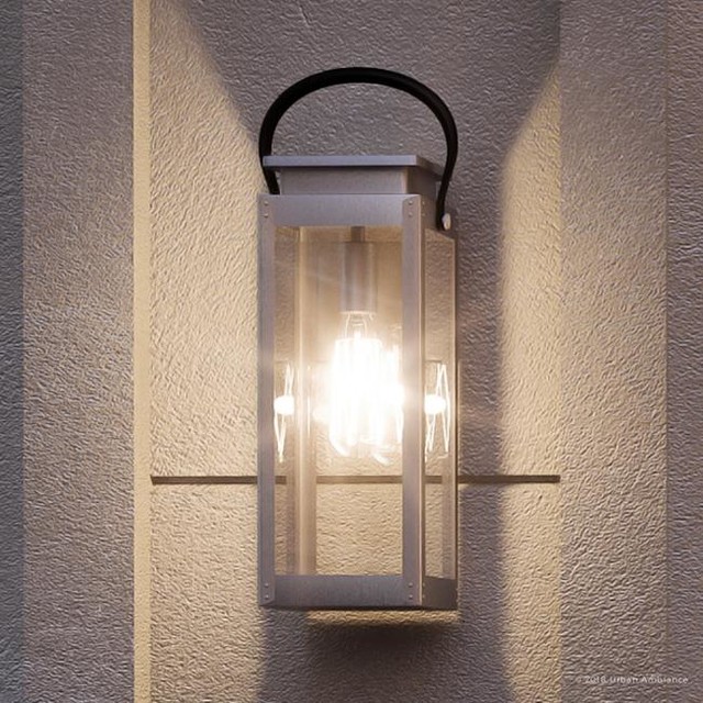 Luxury Farmhouse Outdoor Wall Light, Darwin Series, Stainless Steel ...