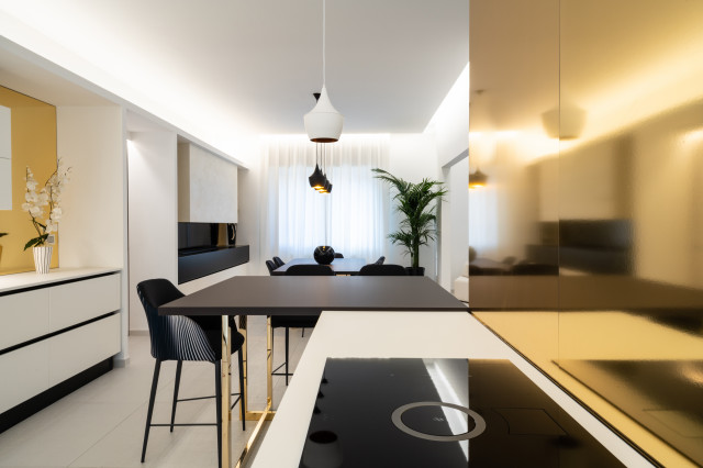 Bianco e oro modern-kueche