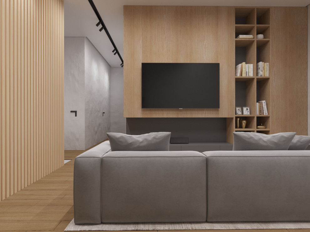 Современный интерьер двухуровневой квартиры 2