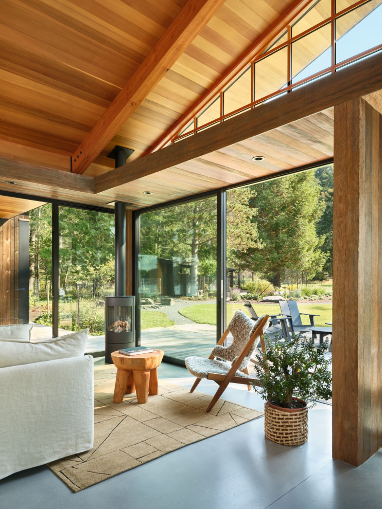 Inspiration for a modern home design remodel in Seattle
