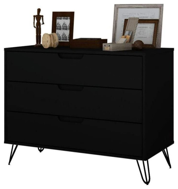 MidCentury Modern Unique Dresser, Hairpin Legs and 3 Storage Dresser