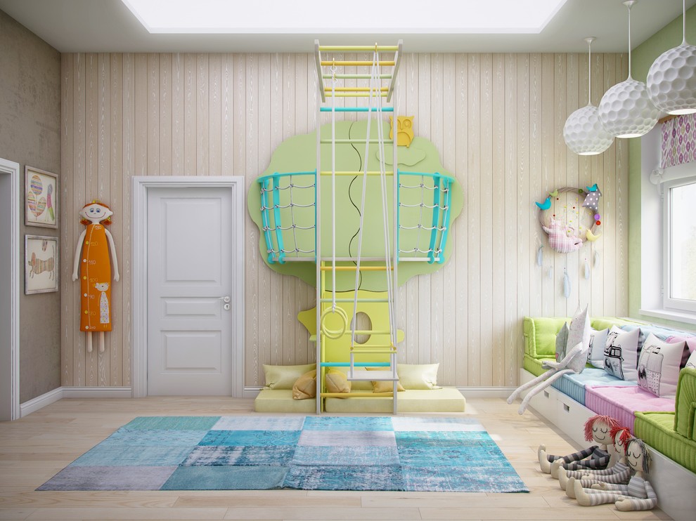 Интерьер двухэтажного загородного дома