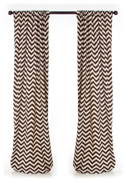 Traffic Jam Drapery Panels Chevron Approximately 90x40 Lined