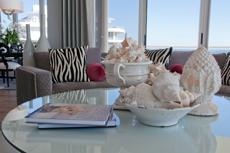 Inspiration for a large beach style open concept living room in Tampa.