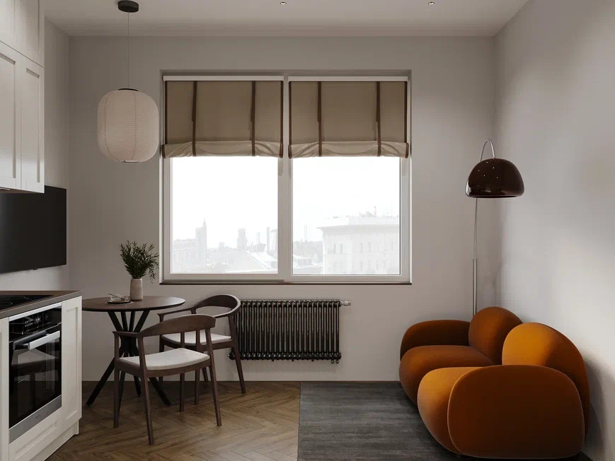 Дизайн квартиры в современном стиле с элементами ваби-саби