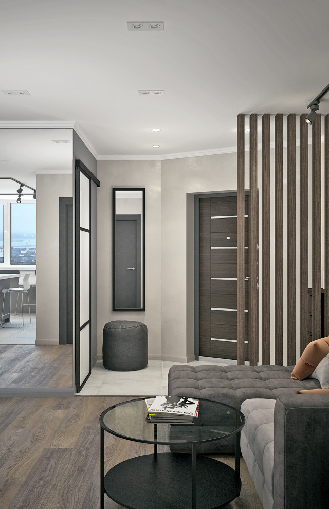 Современная однокомнатная квартира для молодого человека.