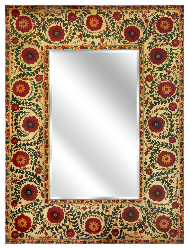 Old World Floral Tapestry Mirror