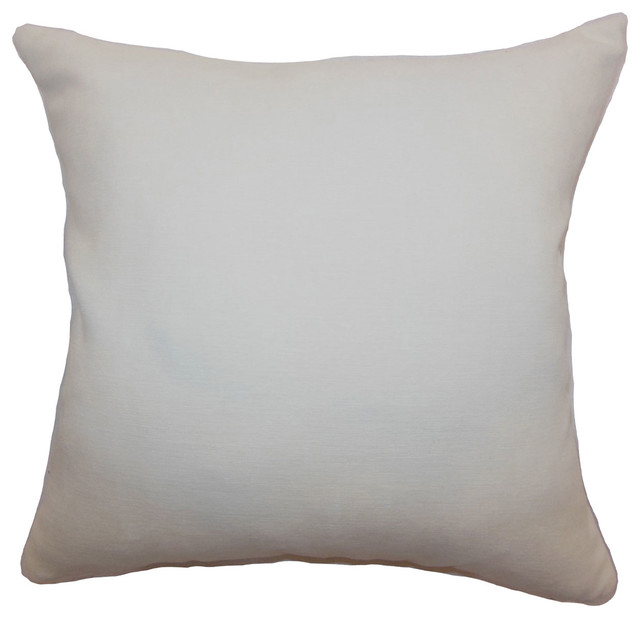 The Pillow Collection Portia Solid Bedding Sham Creme European//26 x 26