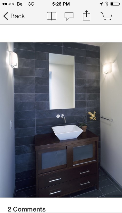 Small Bathroom-Big Tiles - 