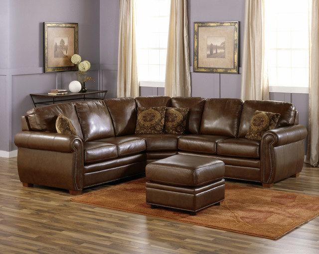 Leather Sectionals for your Living Room or Family Room - Traditional ...