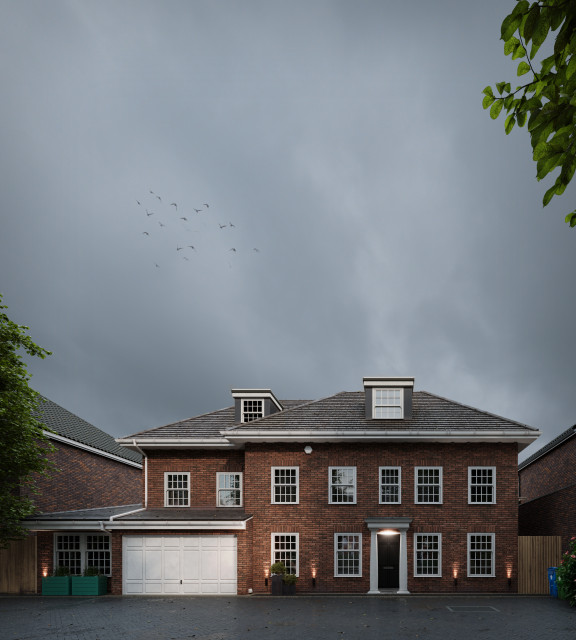 Spacious Loft conversion in Front modern-house-exterior