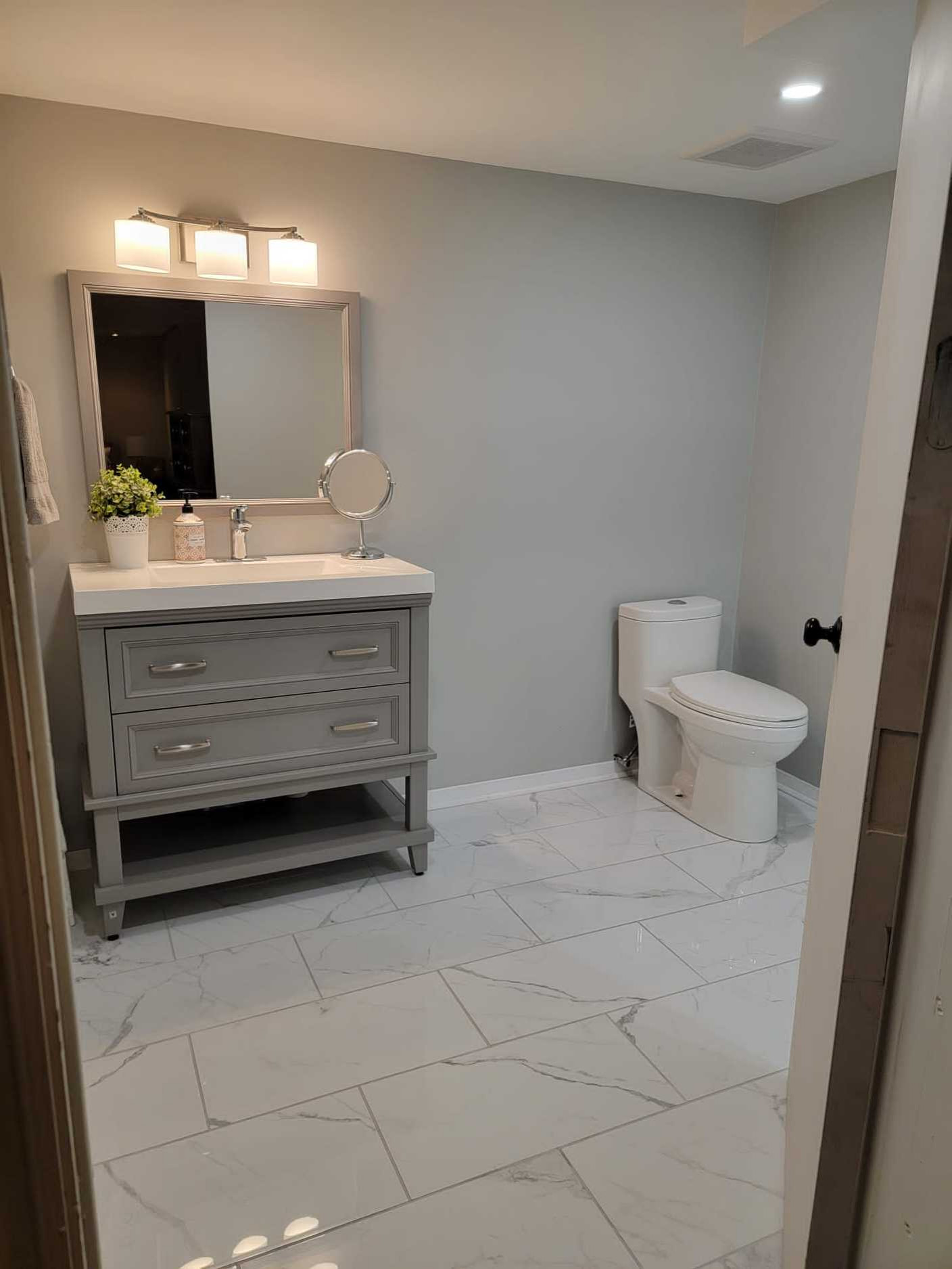 Basement bathroom