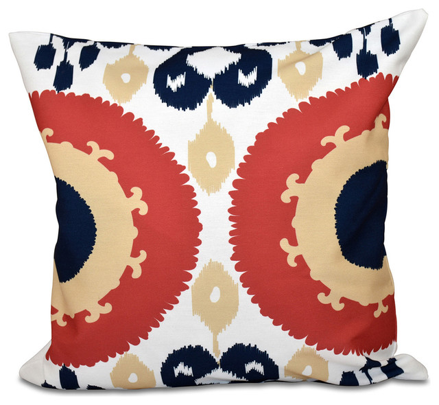 E by design Decorative Pillow Coral White 