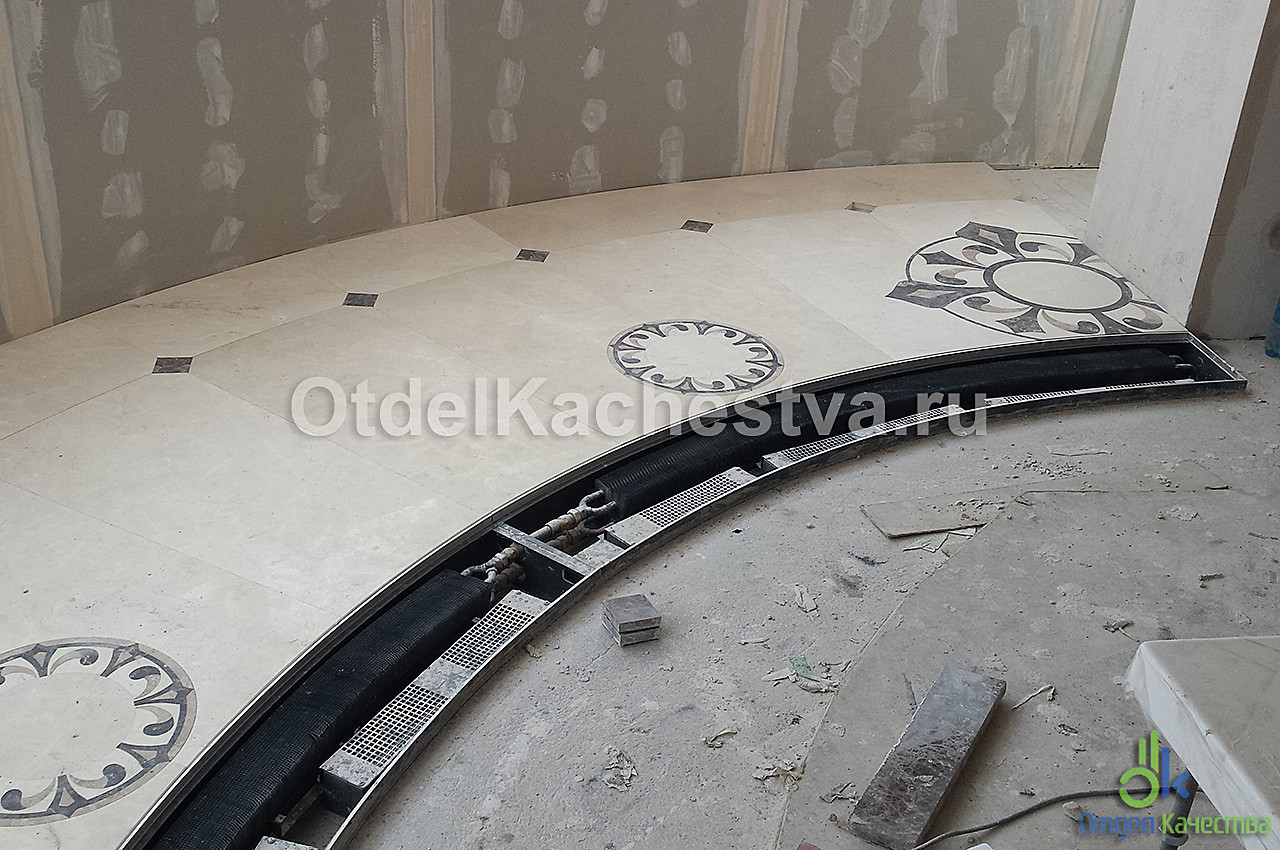 Укладка мрамора на лоджии