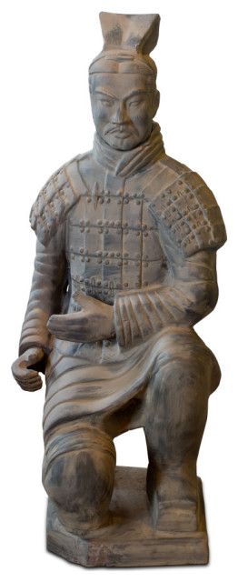36 Inch Chinese Terracotta Kneeling Archer Warrior - with FREE Inside Delivery
