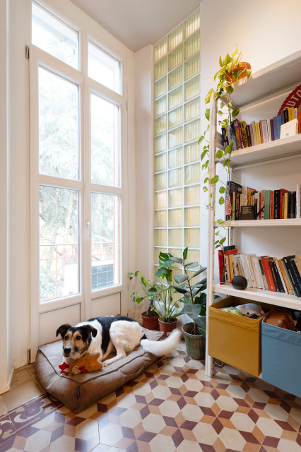 Cementine e resina eclectic-family-room